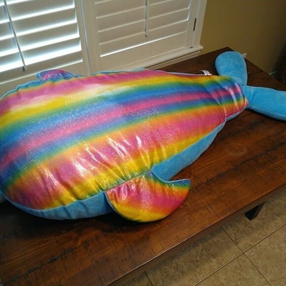 Spark Create Imagine Narwhal Whale /Unicorn 50" RARE LARGE Plush Stuffed Animal - Picture 5 of 8